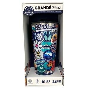 Life is Good Grande 25oz Tumbler Hiking Outdoors